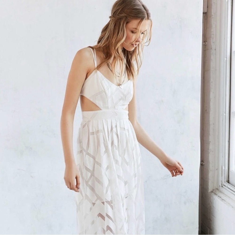 Silence + Noise ‘Savannah’ Geo Mesh Maxi Dress